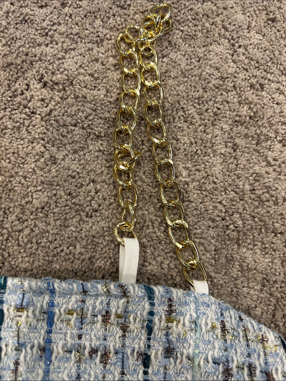 Tweed chain strap camisole top, XL - Picture 3 of 5